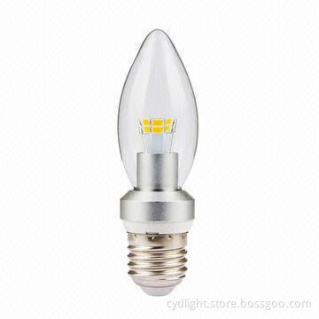 C37 LED Candle Bulb, Dimmable, E27-325lm, 4W with 2,700-6,500K Color Temperature